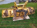 Skid lot of 8' front mount snow plow with heavy duty cutting edge and adjustable props, three-point