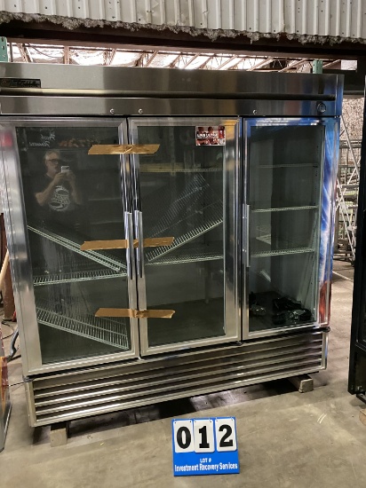 True Stainless Steel 3 Door Refrigerator