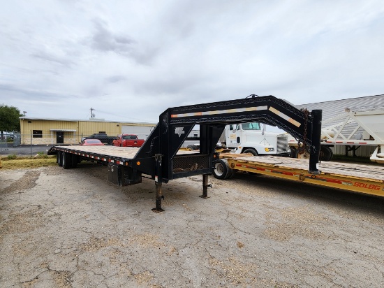 Gooseneck Trailer 29'6"L Bed x 8'W (35'L As Shown In Pics) TX Plate: 502-71