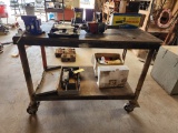 Rolling Matl. Stl Table W/ 5
