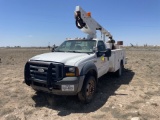2007 Ford F450 Super Duty truck with Terex Basket Crane, VIN:1FDXF47P97EA65493