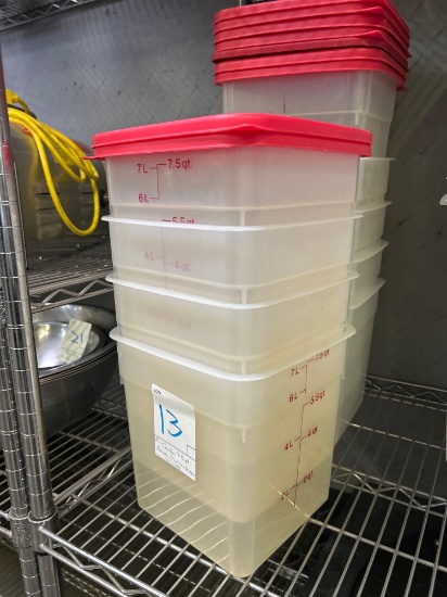 Cambro 7.5 qt. Plastic Food Containers with Lids