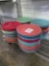 Multicolored 10.5 in. Round Ceramic Plates