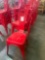 Red Metal Stackable Chairs