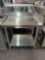 36 in. x 25 in. All Stainless Steel Corner Table