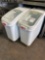Rubbermaid 25 Gal. White Ingredient Bins on Casters