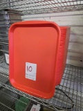 10.5 in. x 14 in. Orange Fast Food Trays