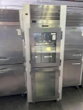 Traulsen 2 Half Glass Door Refrigerator with Pan Giides