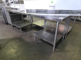 94 in. x 30 in . All Stainless Steel Table with 6 in. Left Side Splash Guard