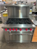 American Range 36 in. 6 Burner Gas Range and Oven