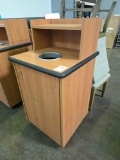 25 in. Faux Wood Veneer Trash Station