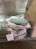 New 8.5 in. Gray Ceramic Coupe Bowls