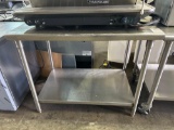 42 in. x 30 in. All Stainless Steel Table with 5.5 in. Backsplash