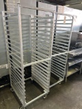 20 Space Aluminum Side Loading Steam Table Pan Racks