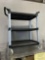 New Winco Black Plastic 3 Tier Utility Cart