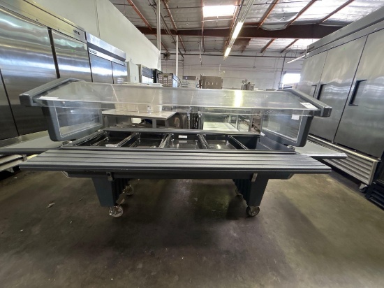 Cambro Gray 70 in. 5 Pan Poly Salad Bar - ADA Compliant