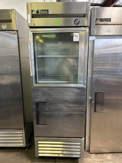 True Half Glass Half Solid Door Refrigerator