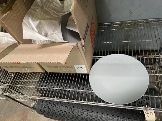 New 12 in. Grey Ceramic Plates