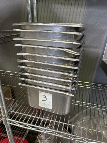 Half Size X 6 in. Stainless Steel Pans