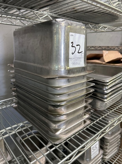 Third x 6 in. Stainless Steel Pans
