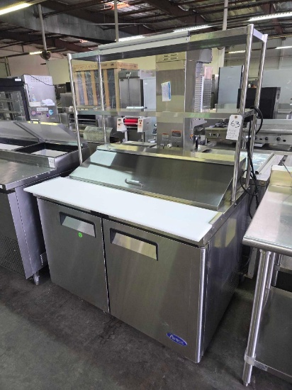 Atosa 48 in. Sandwich Table with Double Overshelf
