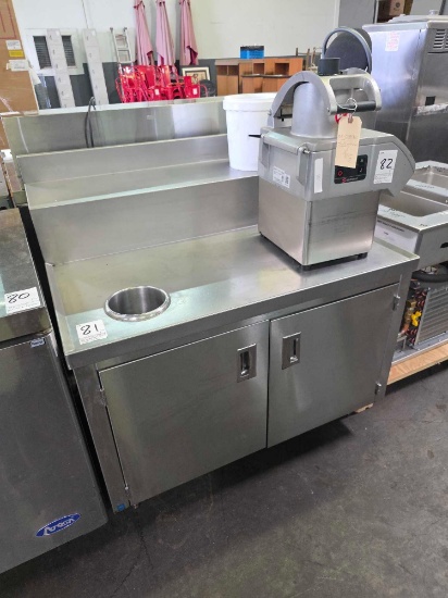 42 in. x 34 in. Step Up Stainless Steel Cabinet with Trash Chute