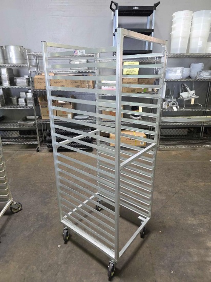 Aluminum Food Pan Rack on Casters