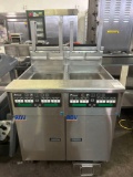 Pitco Mdl. SSHL V14 Solstice Supreme Double 32 lb. Gas Fryer with Filter System