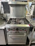 Kintera 4 Open Burner Gas Range and Oven
