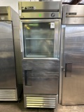 True Half Glass Half Solid Door Refrigerator