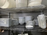 LOT of All Melamine Dishes on this Shelf