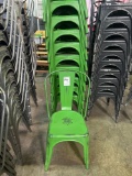 Green Metal Stack Chairs