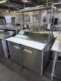 Atosa 48 in. Sandwich Table with Double Overshelf