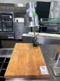24 in. x 16 in. Maple Bock Carving Station with Heat Lamp