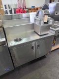 42 in. x 34 in. Step Up Stainless Steel Cabinet with Trash Chute