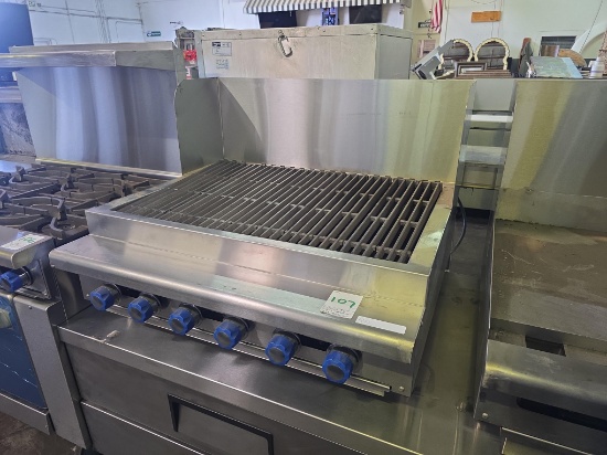 Imperial 36 in. Gas Charbroiler with 13 in. Backsplash