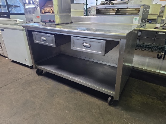 60 in. x 30 in. All Stainless Steel Enclosed Table on Casters