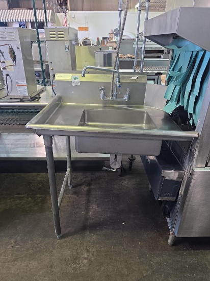 Advance Tabco 36 in. Left Side Stainless Steel Dirty Dish Table