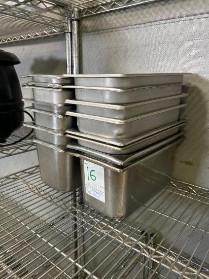 Third x 6 in. Stainless Steel Pans