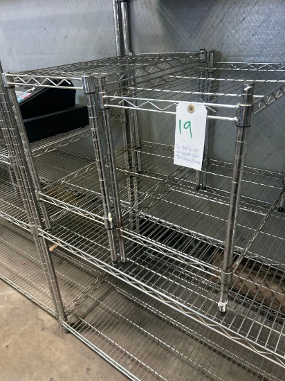 22 in. x 13 in. 2 Shelf 20 in. Tall Wire Racks