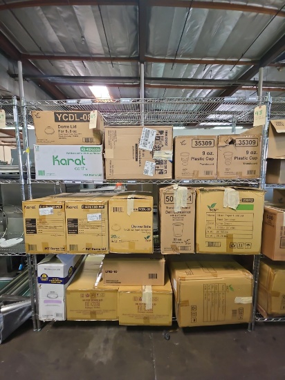 Lot of Paper and Plastic To Go Containers and Lids