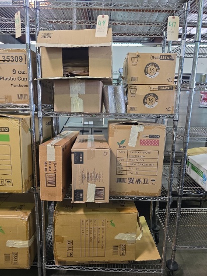 Lot of Paper and Plastic To Go Containers and Lids