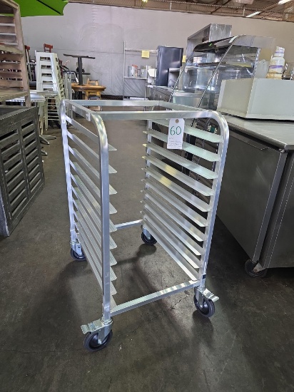 NEW Vevor Half Size 10 Space Aluminum Sheet Pan Rack on Casters