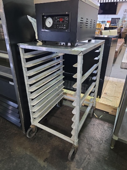10 Space Half Size Aluminum Sheet Pan Rack with Stainless Steel Top