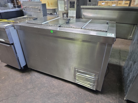 Nelson 54 in. 8 Hole Stainless Steel Ice Cream Dipping Cabinet