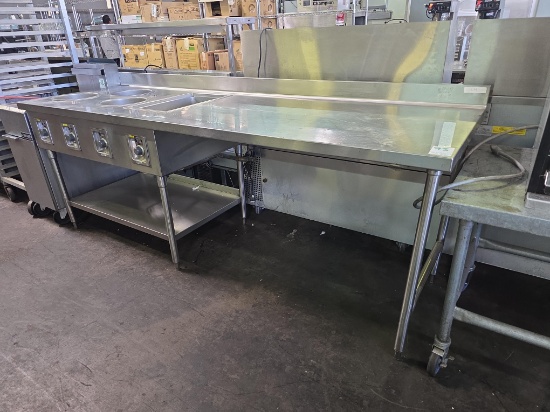 102 in. x 32 in. All Stainless Steel Table