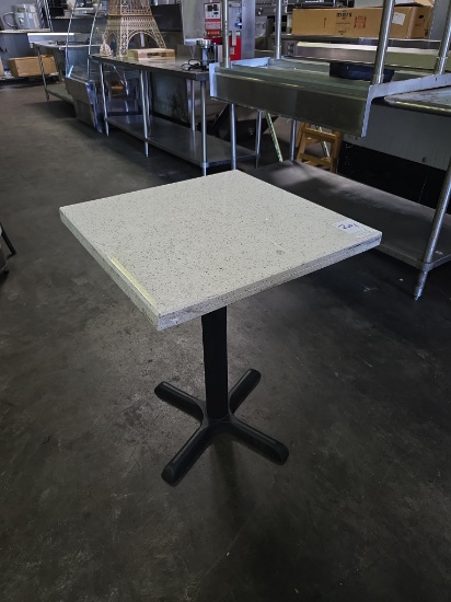 24 in. Square Faux Stone Top Pedestal Tables