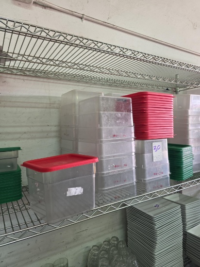 Cambro 6 qt. Clear Plastic Food Containers with Lids