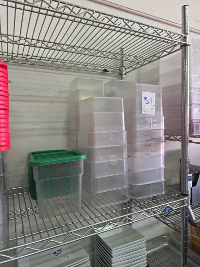 Cambro 4 qt. Clear Plastic Food Containers