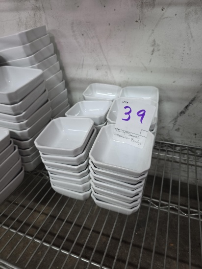 4 in. Square Ceramic Bowls